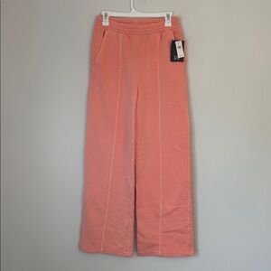GAP Coral Pink Terry High Rise Wide Leg Sweatpants Size Small NWT
